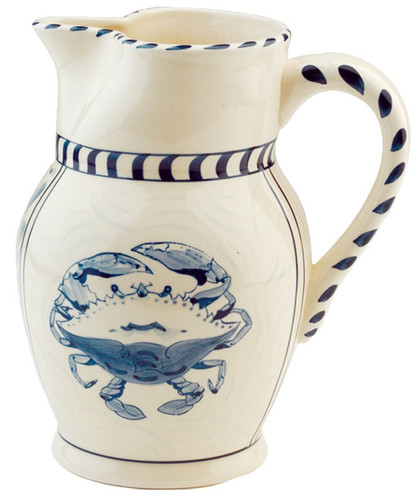 Blue Crab Large Pitcher