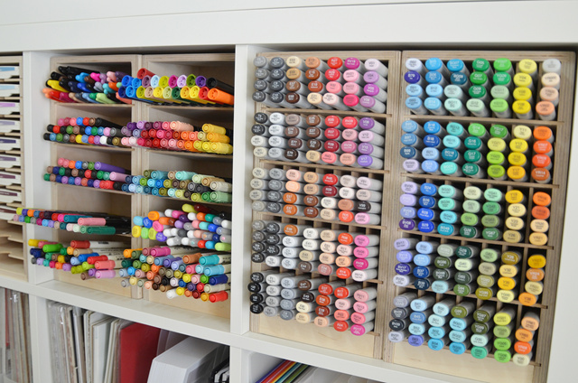 Paper Craft Storage in IKEA Shelving - Stamp-n-Storage