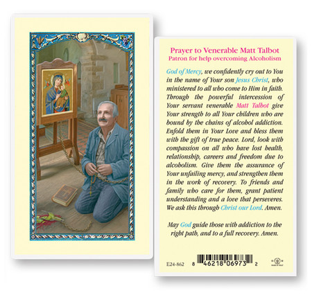 Matt Talbot Prayer Laminated Holy Card   E24 862  46626.1463065705.450.800 