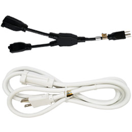 Includes extension cables that are in-wall rated