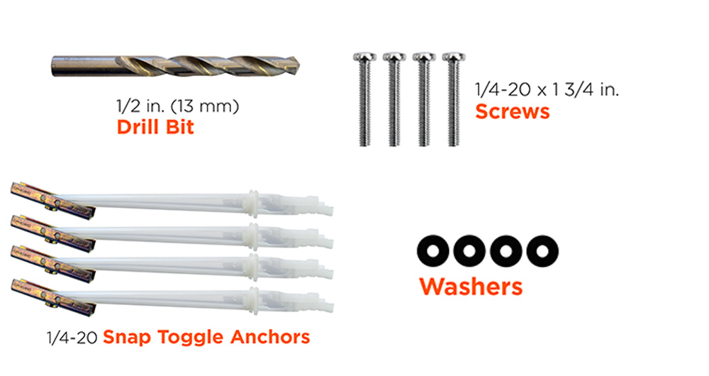 Steel Stud tv mounting kit