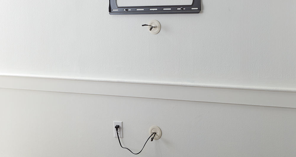 In wall cable management grommet kit