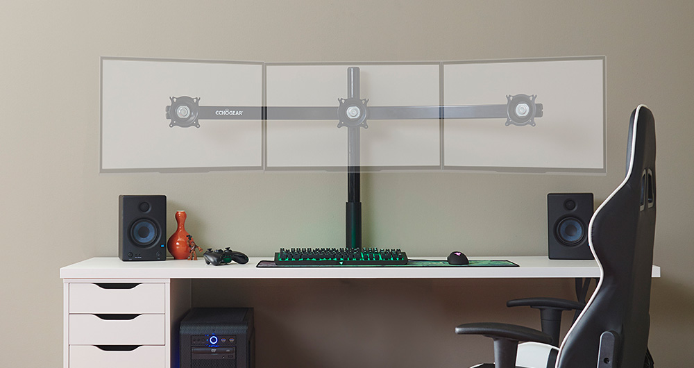 Adjustable Triple Monitor Desk Mount - ECHO-GM3C