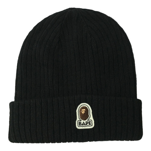 A Bathing Ape Bape Beanie Black O/S - curatedsupply.com