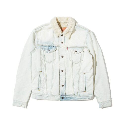 Supreme Levi's Bleached Sherpa Trucker Jacket - curatedsupply.com