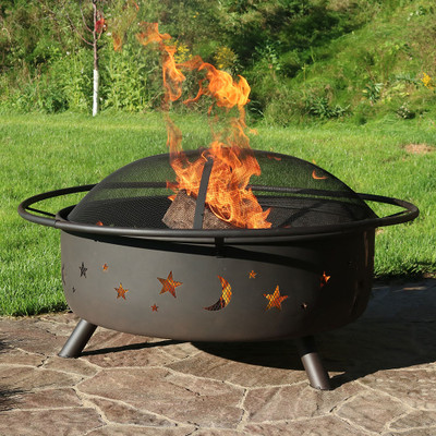 Sunnydaze 42-inch Large Cosmic Outdoor Patio Fire Pit