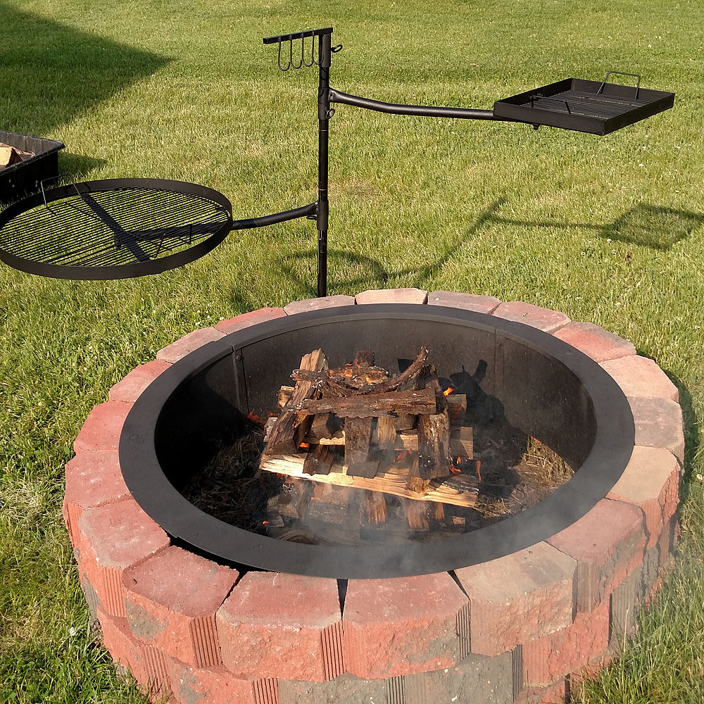 Sunnydaze Dual Campfire Cooking Swivel Grill System