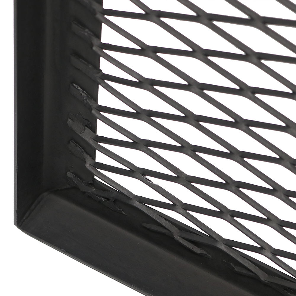 Sunnydaze X-Marks Square Fire Pit Cooking Grill