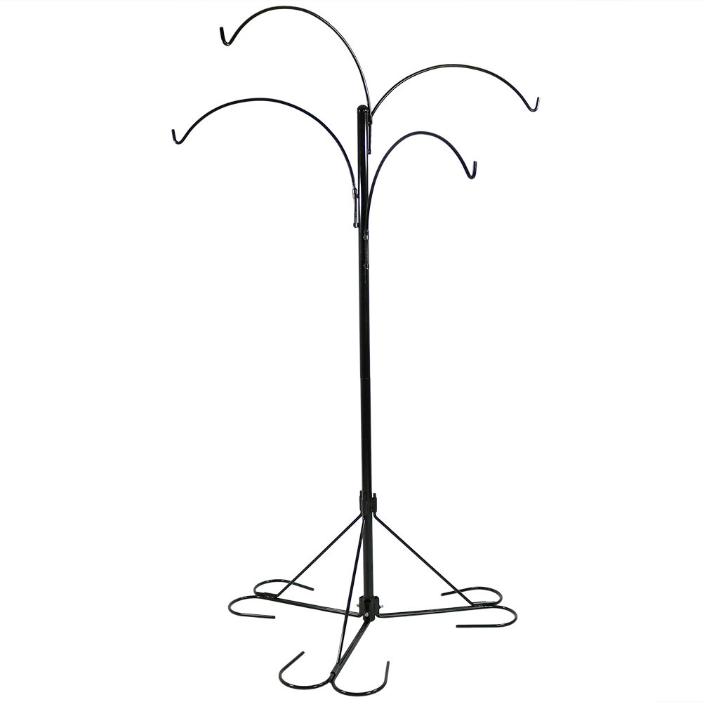 Sunnydaze Four-Arm Hanging Basket Stand, 84" H