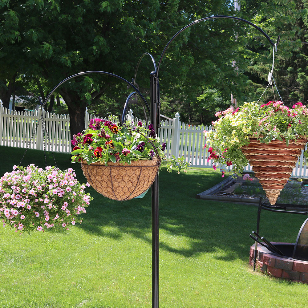 Sunnydaze Four-Arm Hanging Basket Stand, 84" H Sunnydaze Four-Arm Hanging Basket Stand, 84" H on Hanging Plant Stand
id=67863
