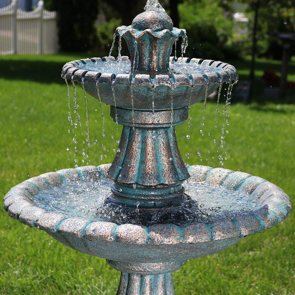 Sunnydaze 41" Nouveau Tiered Garden Water Fountain | Water Fountains