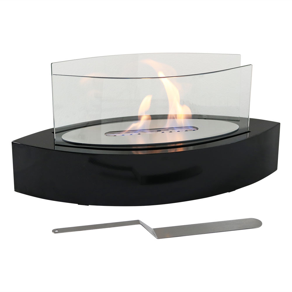 Sunnydaze Barco Ventless Bio Ethanol Tabletop Fireplace - Black sunnydaze barco ventless bio ethanol tabletop fireplace - black