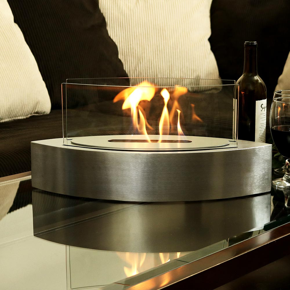 Sunnydaze Barco Ventless Bio Ethanol Tabletop Fireplace Add a pop of warmth and style to your space with the Sunnydaze Barco Ventless Bio Ethanol Tabletop Fireplace from Serenity Health.