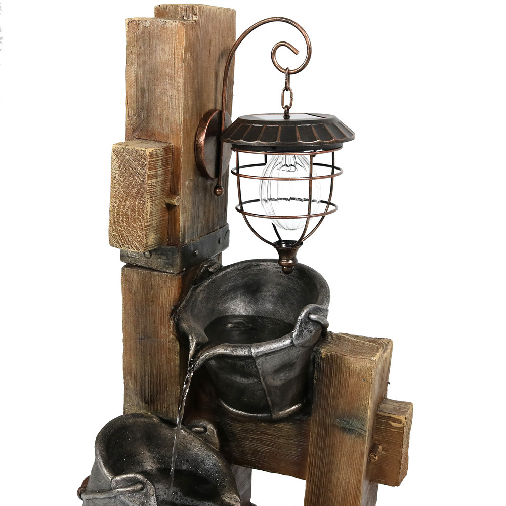 Sunnydaze Rustic Pouring Buckets Outdoor Garden Water ...
