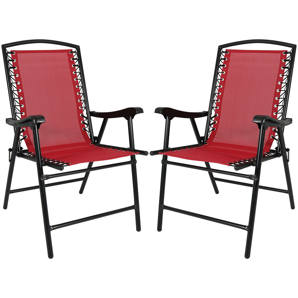 Sunnydaze Mesh Outdoor Suspension Folding Patio Lounge ...