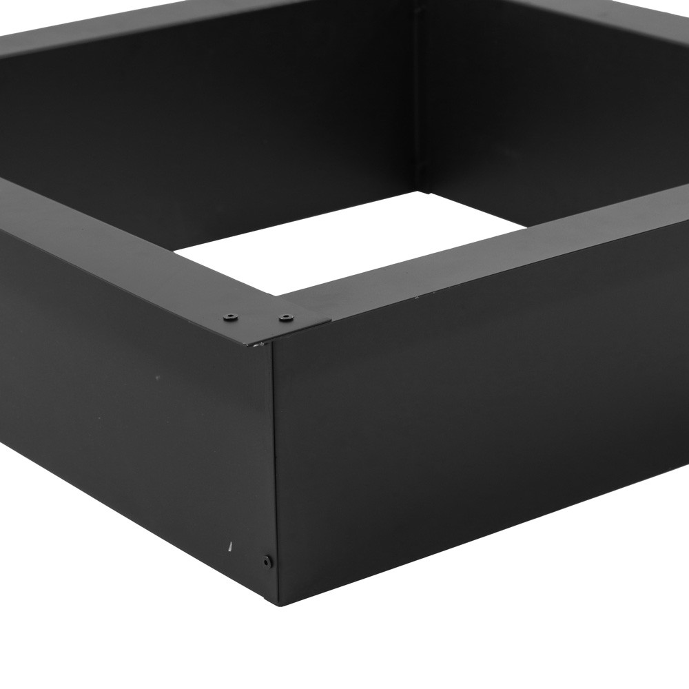 Sunnydaze Square Heavy-Duty Fire Pit Liner ... Corner View ... - Sunnydaze Square Heavy-Duty Fire Pit Liner