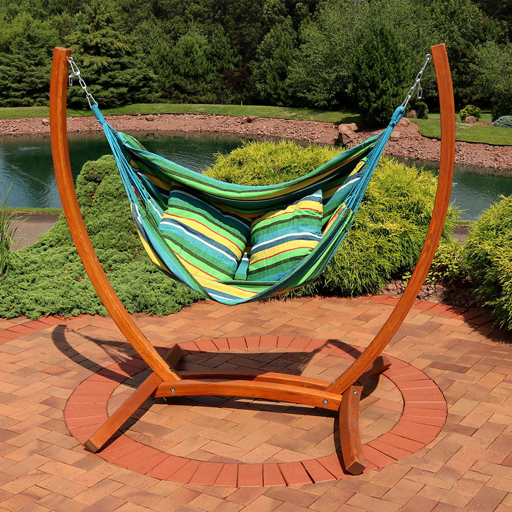 Sunnydaze Hanging Hammock Chair Swing with Sturdy Space