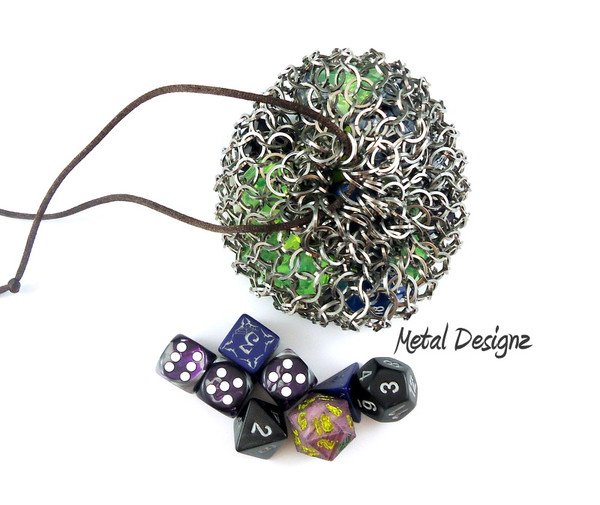 Dice Bag Square Stainless Steel Medium size Metal Designz