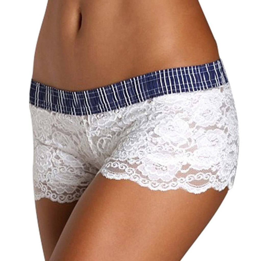 Beautiful White Lace Boxer Panties