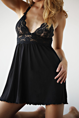 Black Baby Doll Chemise