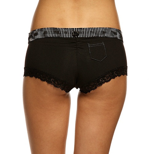 Black Stripe / Black Boyshort
