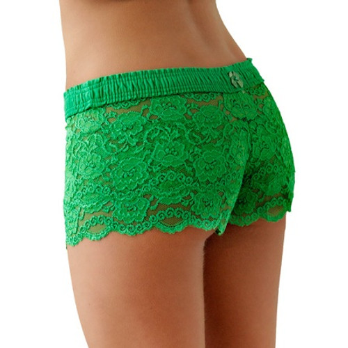 Kelly Green Lace Boxer