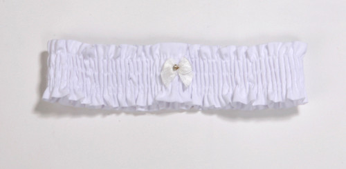 White Garter with Rhinestone