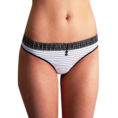 Black Stripe over Pinstripe Bstring Thong