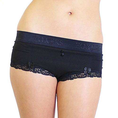 FXBOY-0101L Black Boyshorts from Foxers