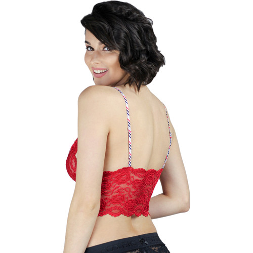 Striped Straps on this beautiful lace cami