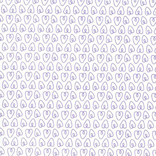 Lavender Hearts Strap Fabric Swatch