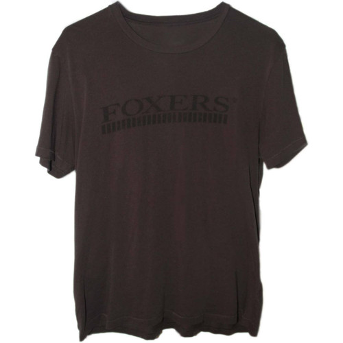 Premium Organic Cotton Men's Black Tshirt with Black FOXERS Logo