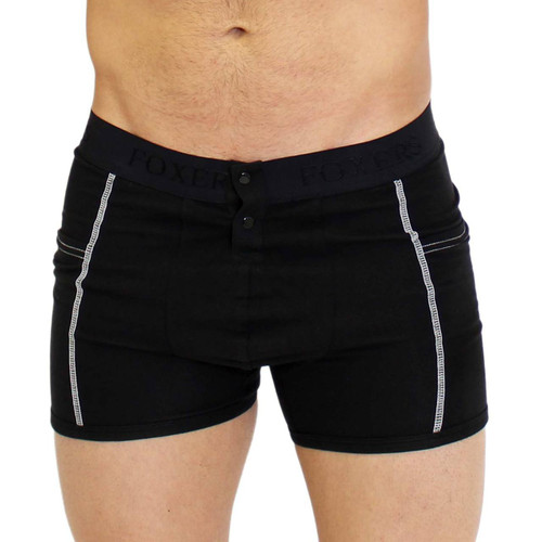 Black Boxer Briefs with Pockets
