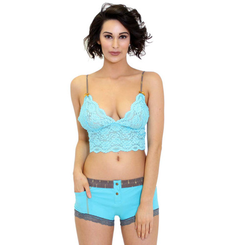 Turquoise Women's Boxer Brief with Arrow FOXERS Band