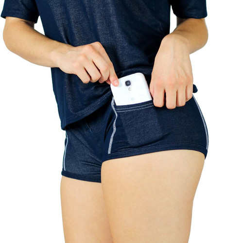 Stretch Denim "Tomboy" Girls Boxer Brief