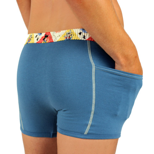 Men's Cowboy Blue Boxer Brief with FOXERS Rodeo Waistband
