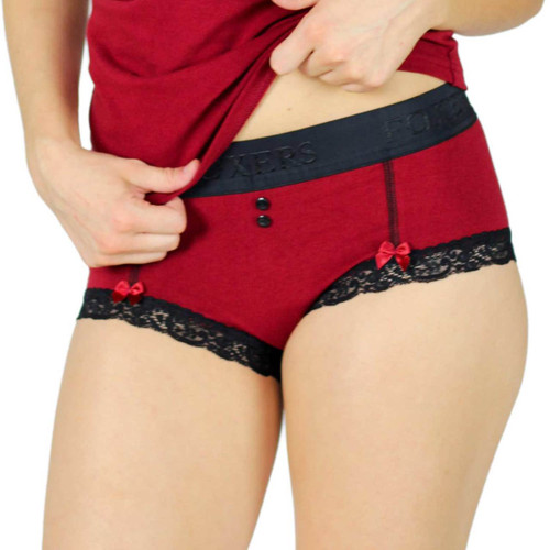 Black Cherry Boyshorts with Flat Foxers Band