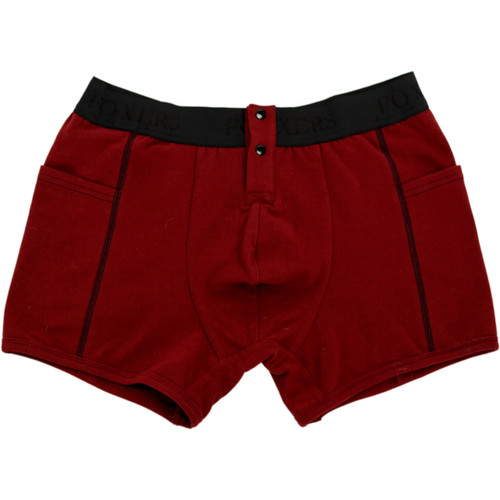 Men's Black Cherry Boxer Briefs with Foxers Logo Band