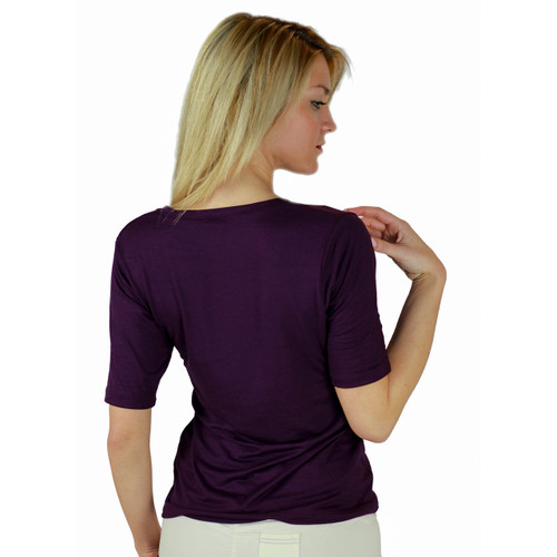 Plunging Neckline Plum Perfect Deep V Tshirt