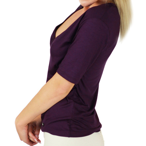 Plunging Neckline Plum Perfect Deep V Tshirt