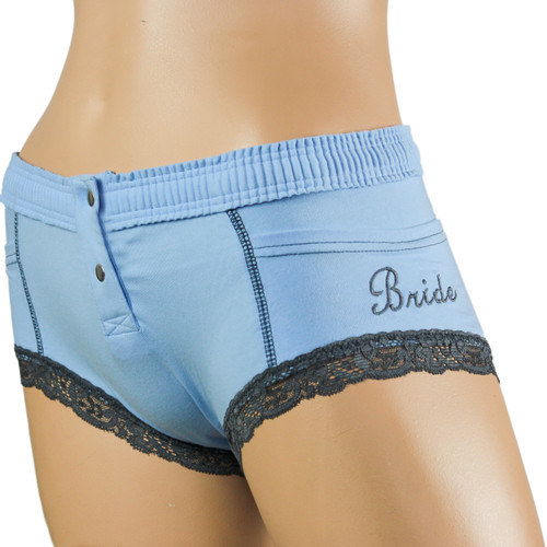 Light Blue Boxer Brief with Gray Accents