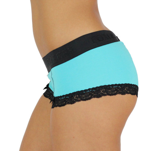 Santorini Blue Boyshorts Panties with Flat Waistband