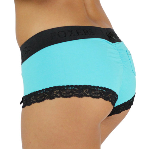 Santorini Blue Boyshorts Panties with Flat Waistband