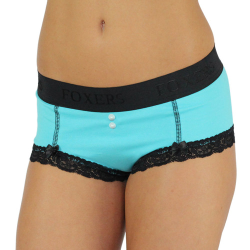 Santorini Blue Boyshorts Panties with Flat Waistband