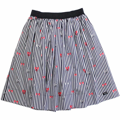 Stripes & Bows Skirt designed with Hidden Pockets
