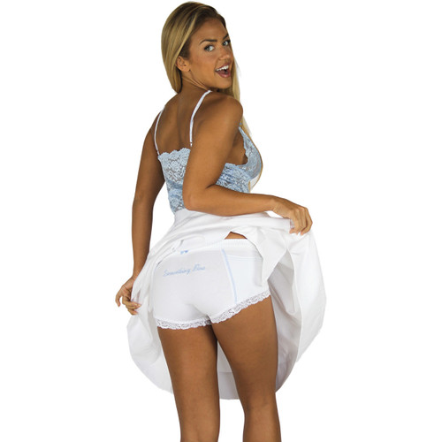 Chic White Cotton Skirt With Pockets