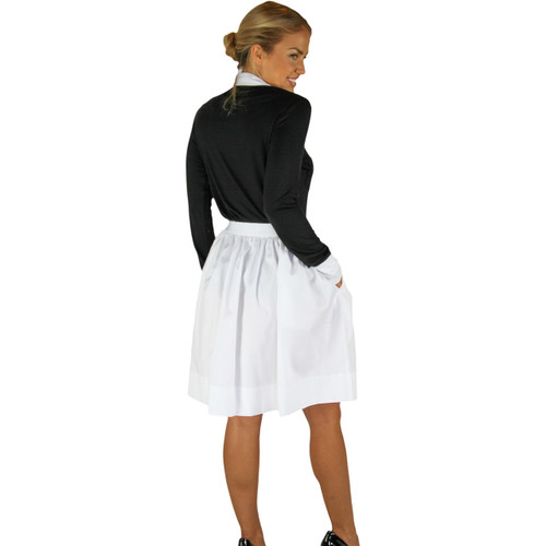 Black Equestrian Top with White Cuffs & Collar