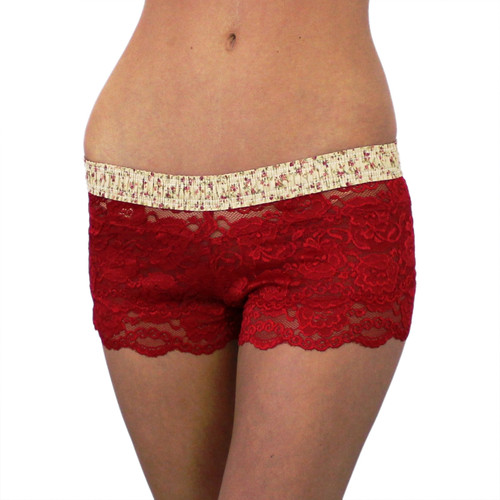 Blushing Rose / Red Lace Boxers