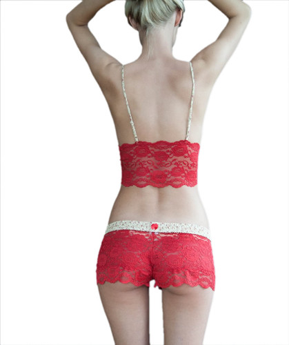 Blushing Rose / Red Lace Boxers