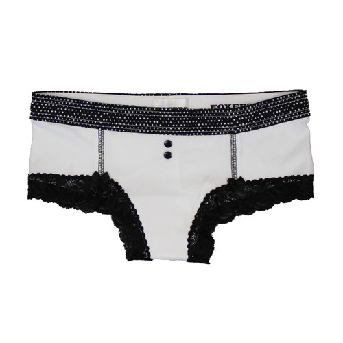 Black Dot / White Boyshort